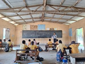 Building a library in Ghana, Maisie and Lena 24/25